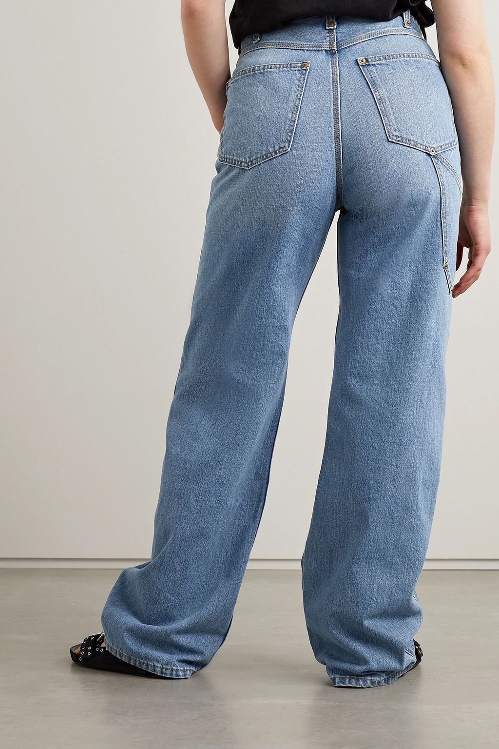 RE/DONE Paneled high-rise straight-leg jeans