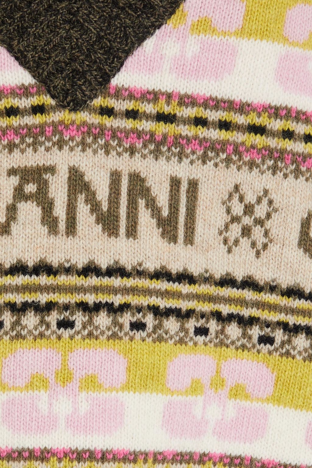 GANNI Jacquard-knit vest