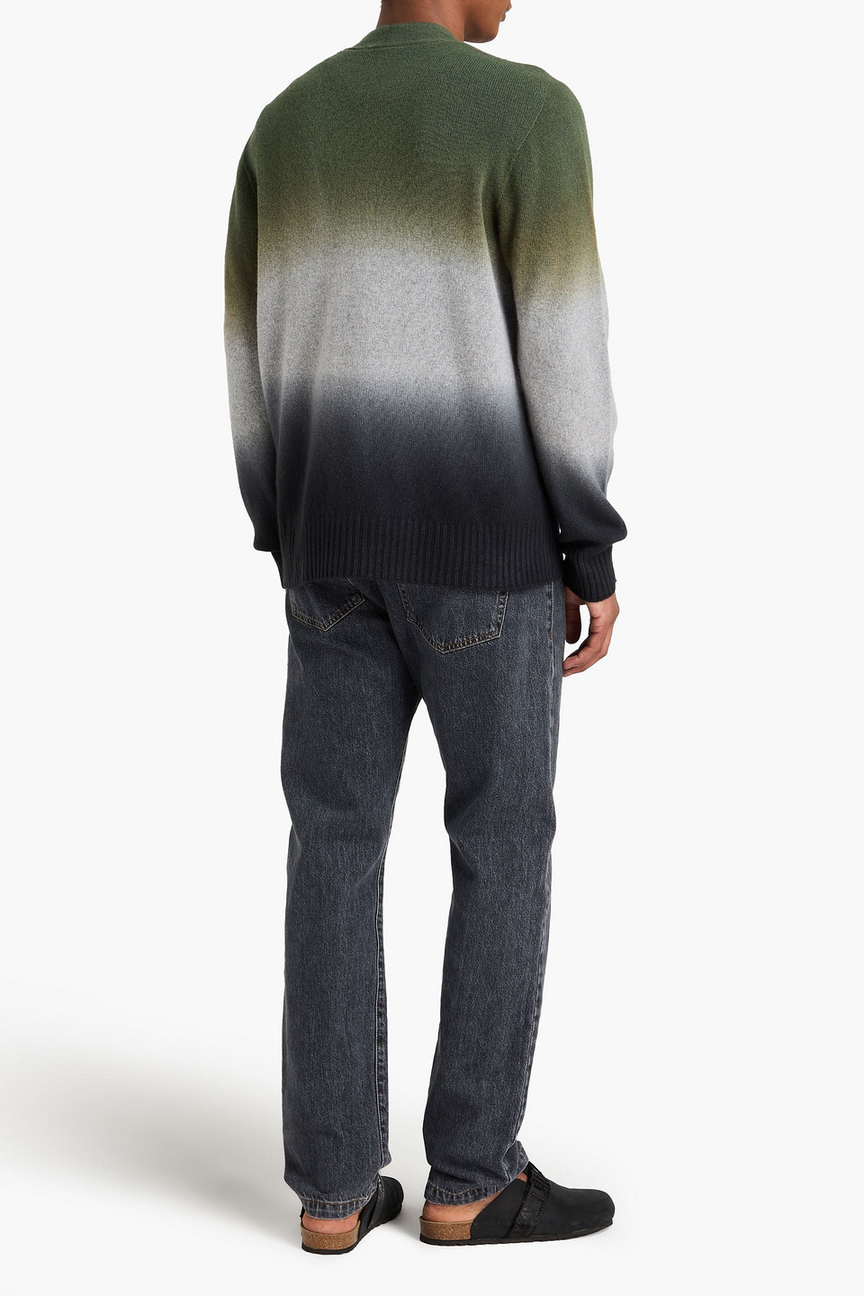 OFFICINE GENERALE DÉGRADÉ WOOL AND CASHMERE-BLEND CARDIGAN