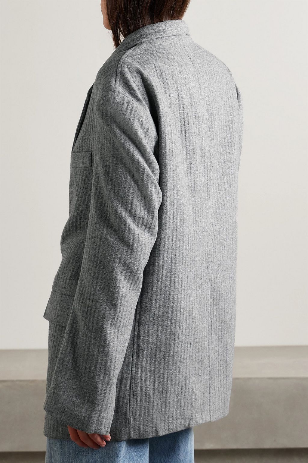 DENIMIST 리브 울 혼방 블레이저
