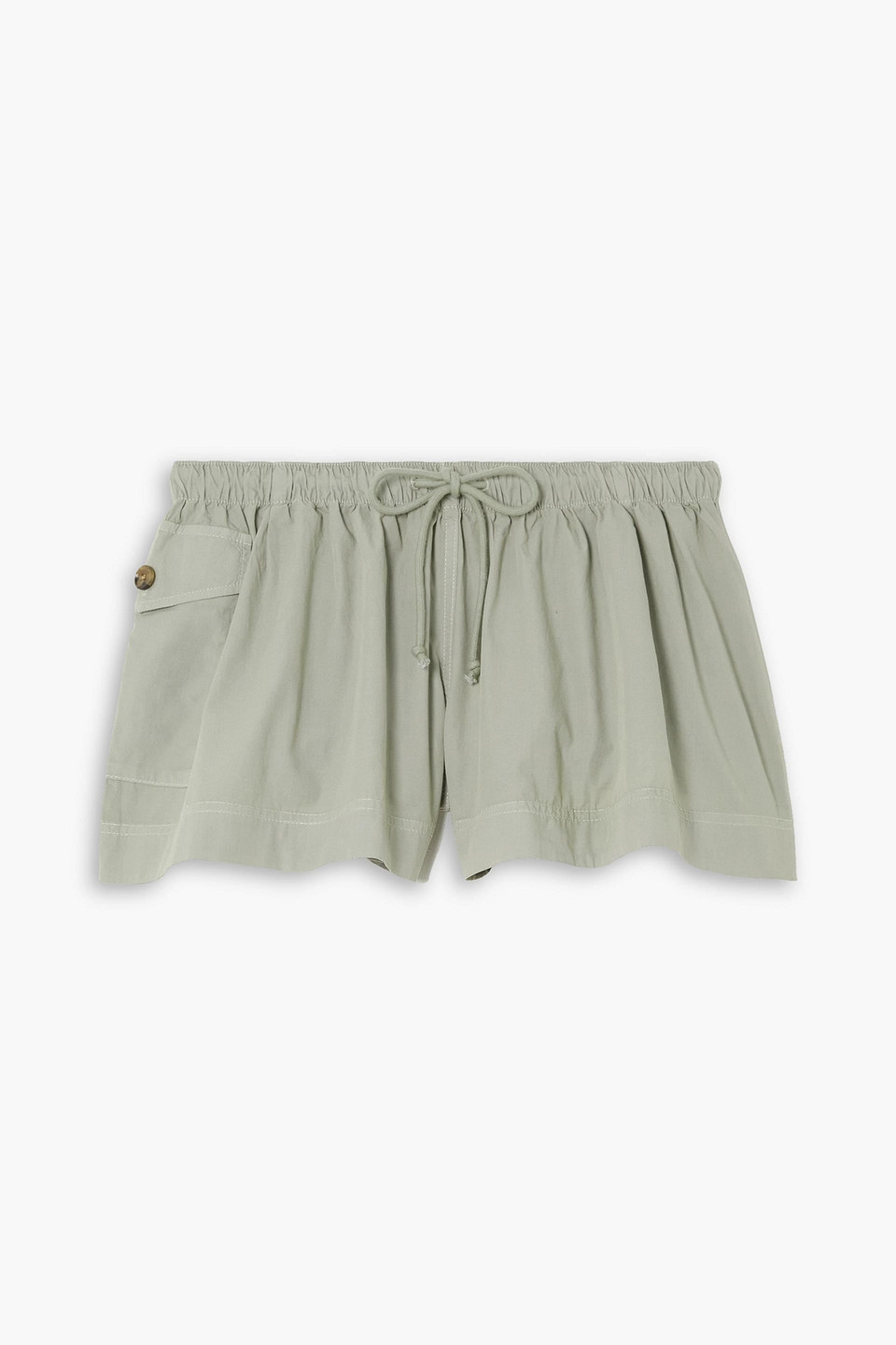 Ninety Percent Hudson Cotton Shorts In Grey Green