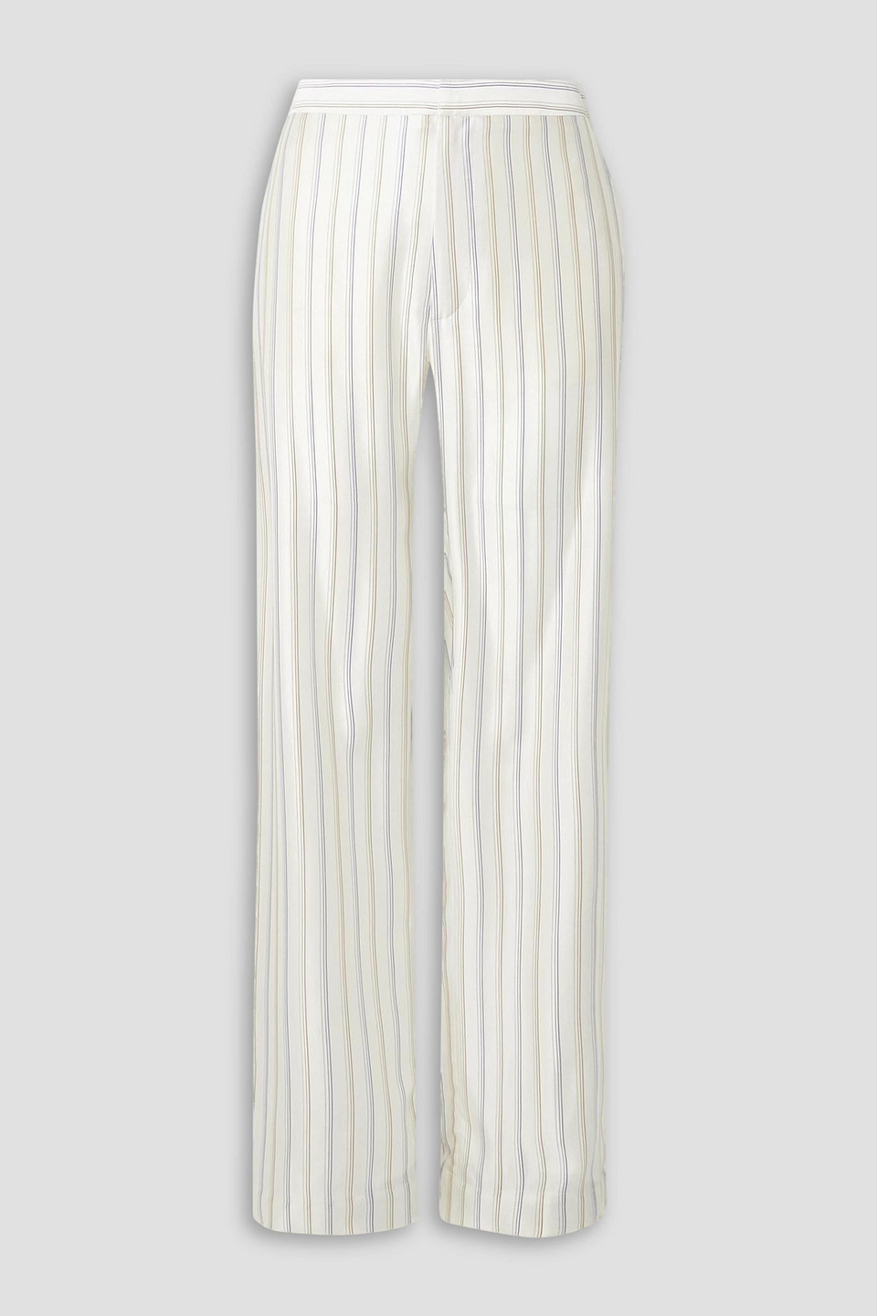 Gauchère Striped Silk-twill Wide-leg Pants In White