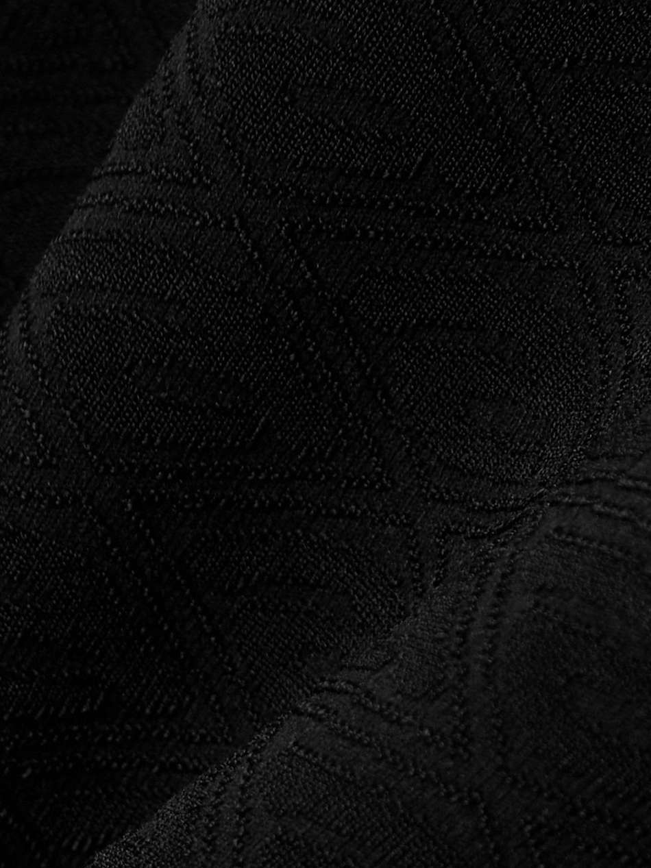 strapless jacquard-knit mini dress