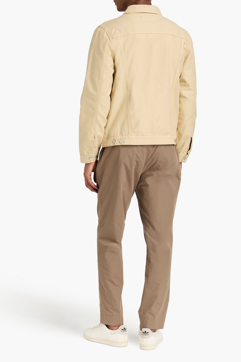 OFFICINE GENERALE TAPERED BELTED COTTON CHINOS