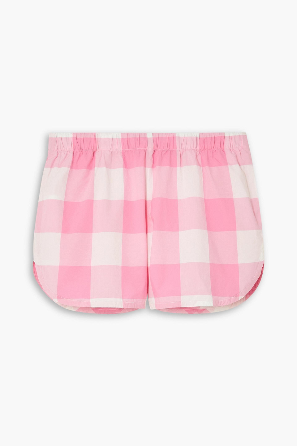 Denimist Checked Cotton-poplin Shorts In Pink