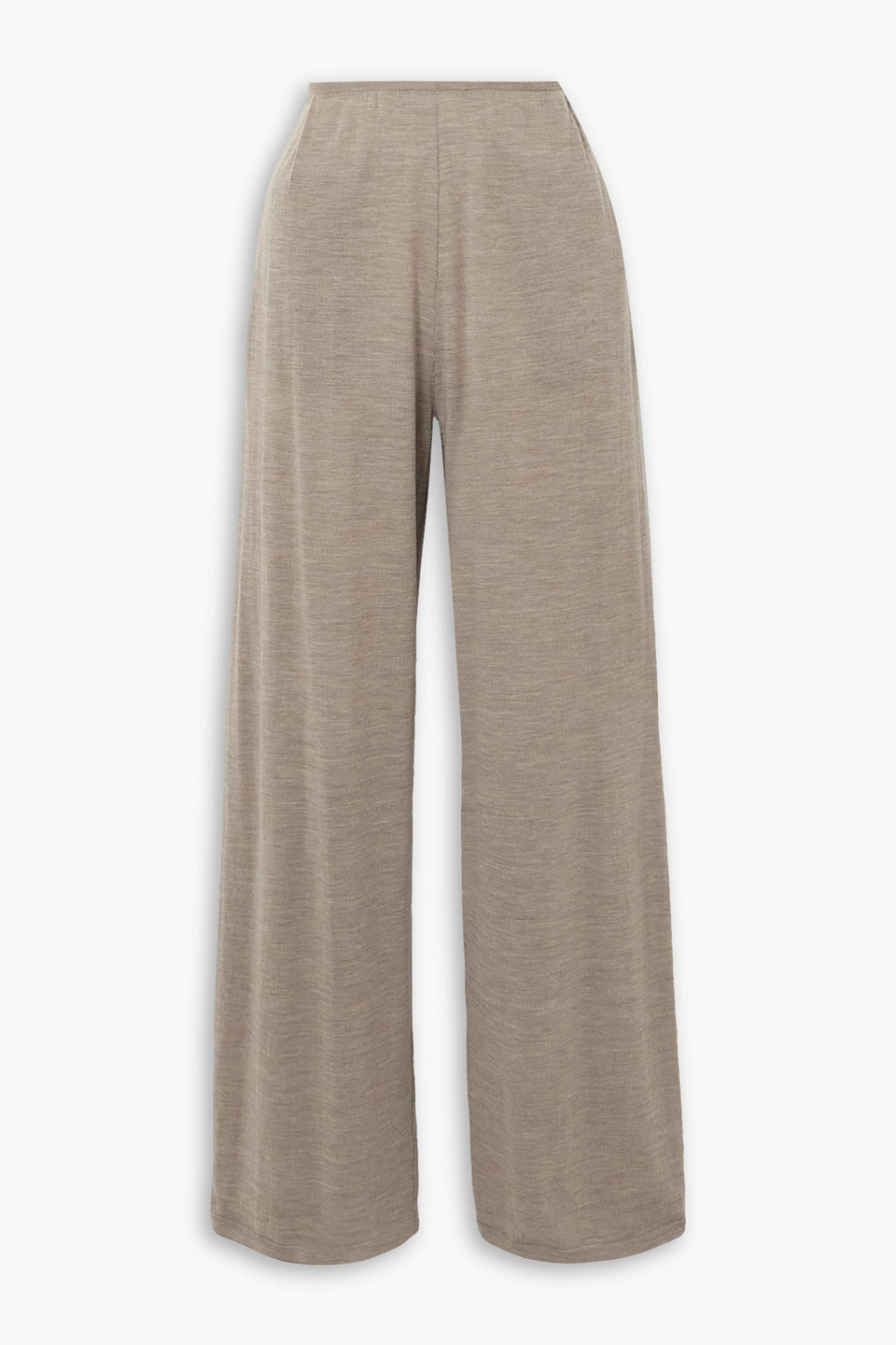Leset James Merino Wool Wide-leg Pants In Taupe