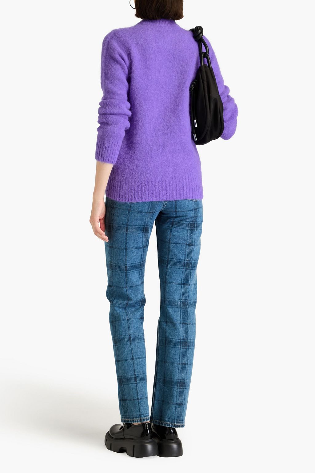 GANNI Embroidered alpaca-blend sweater