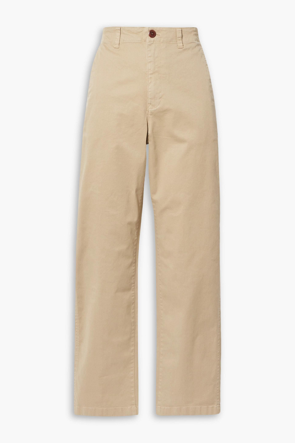 Alex Mill Cotton-blend Twill Straight-leg Pants In Camel