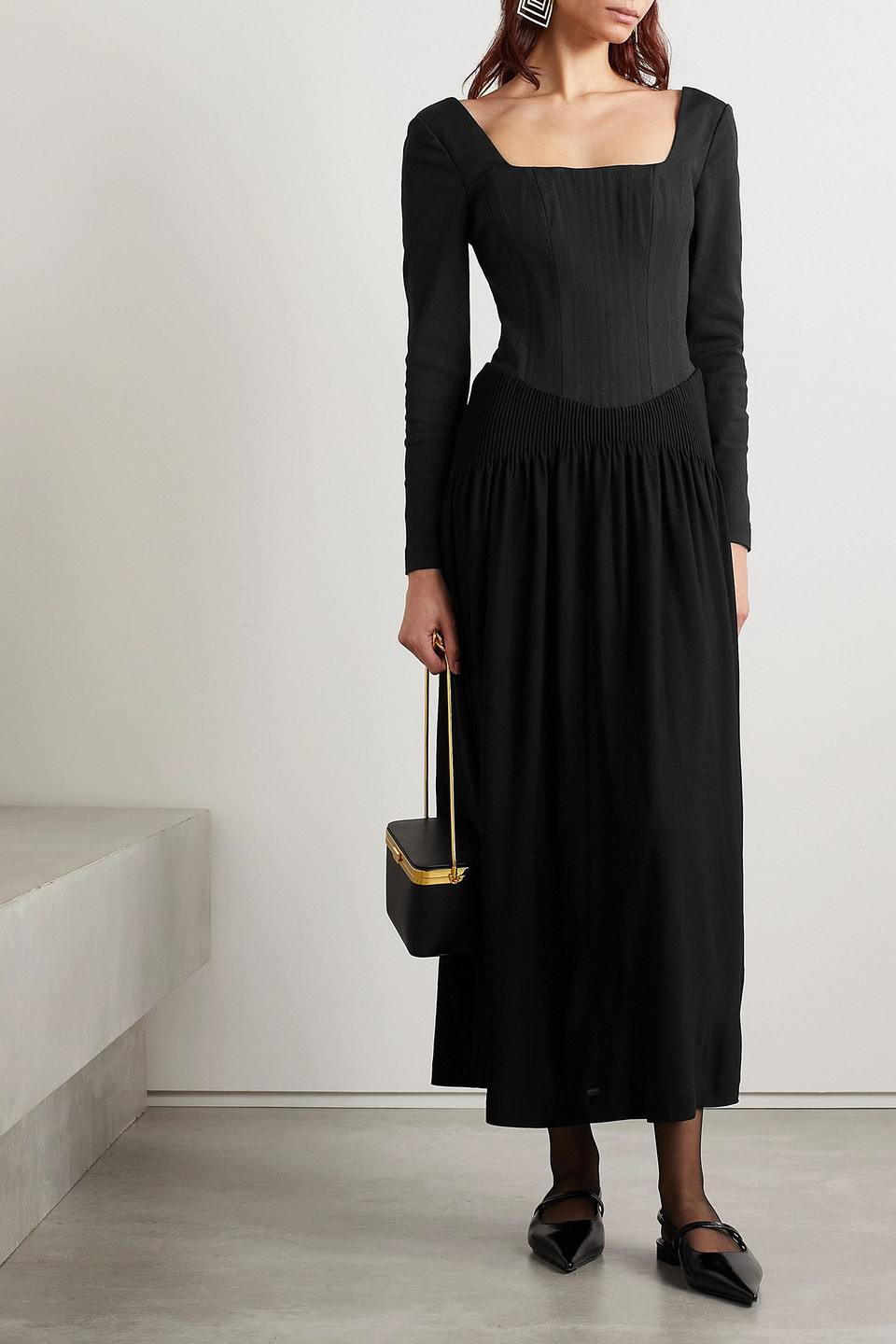  Tory Burch - Maxikleid Aus Crêpe - Schwarz - Us 4 