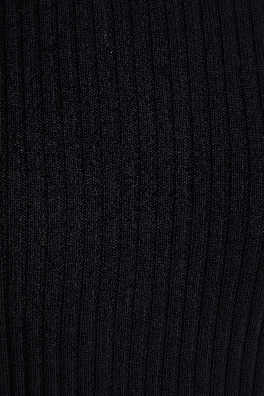 GANNI Ribbed merino wool turtleneck top