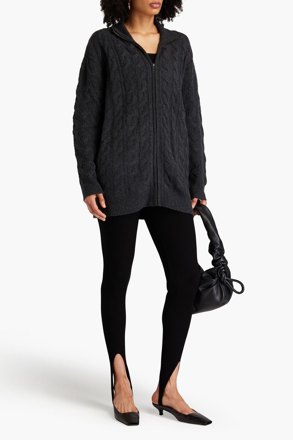 LE KASHA Cable-knit cashmere cardigan