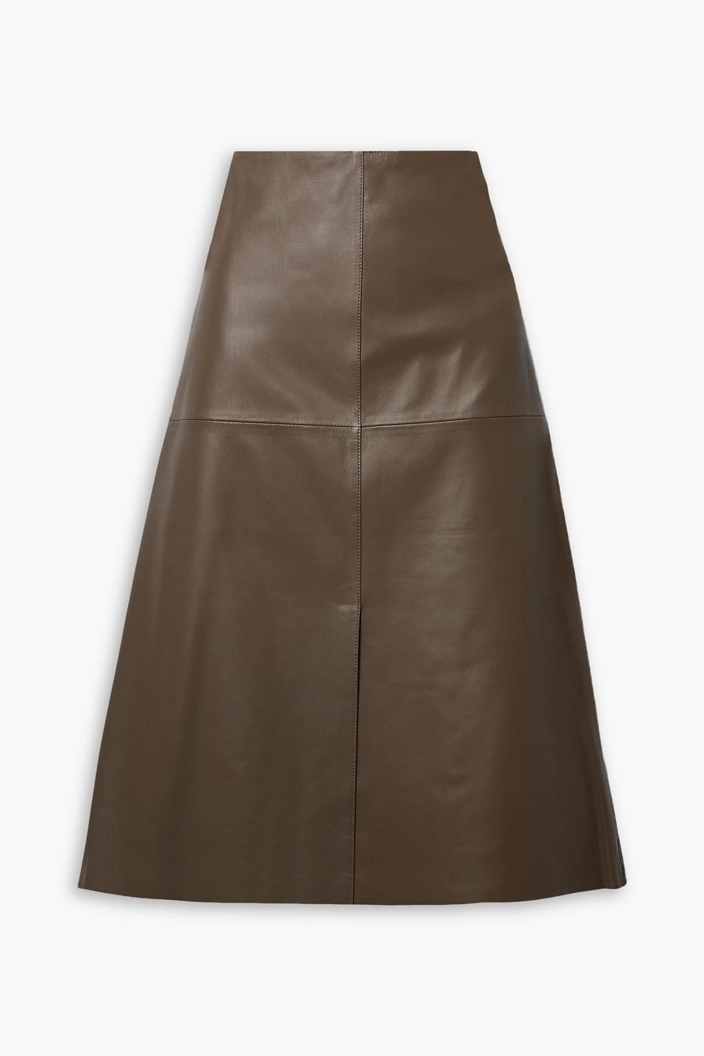 JOSEPH Sidena paneled leather midi skirt THE OUTNET