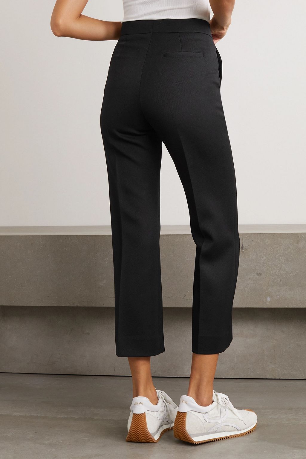 TORY BURCH Wool-twill straight-leg pants