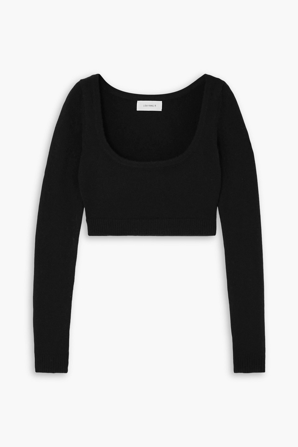 Lisa Yang Monty Cropped Cashmere Sweater In Black