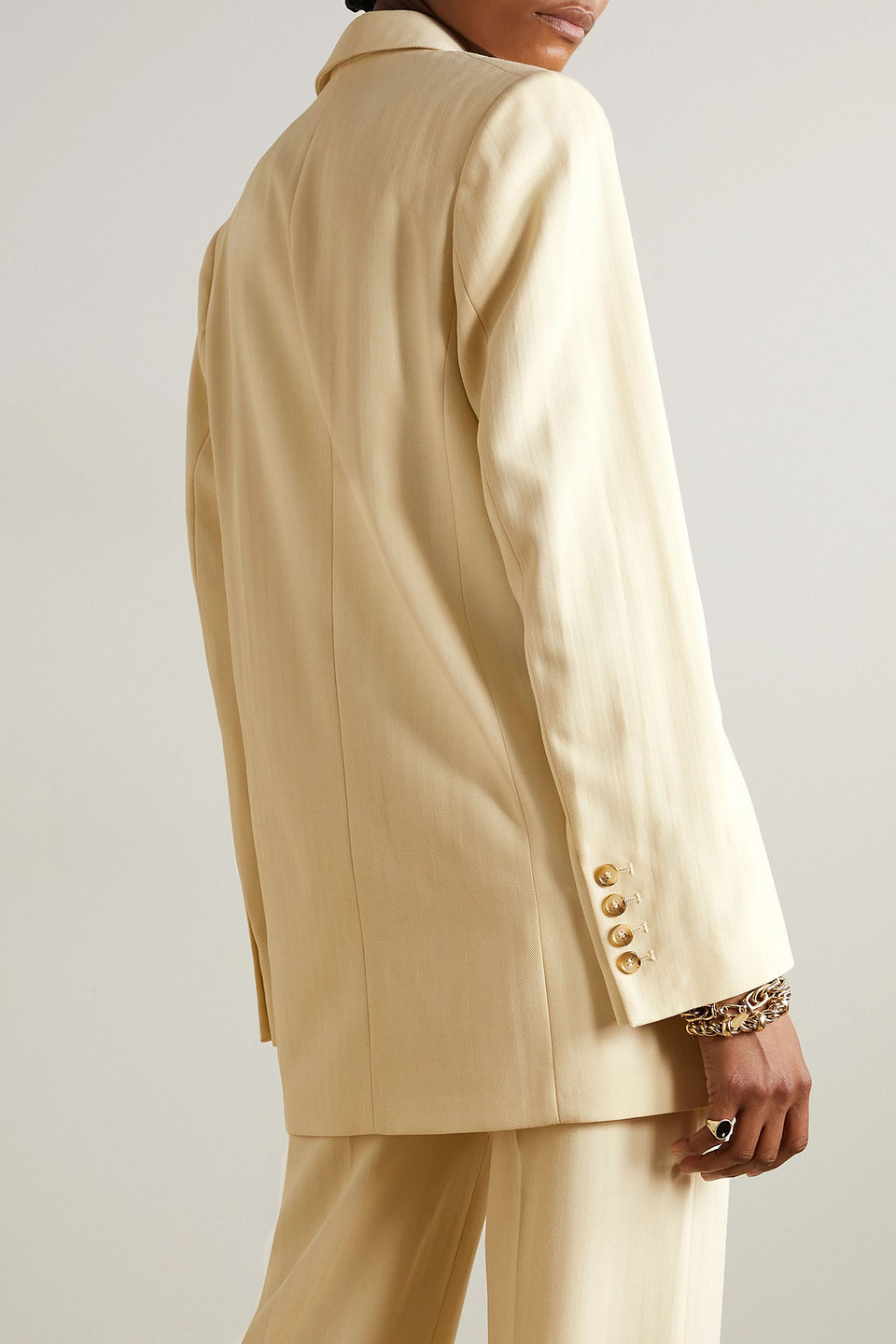 Totême Herringbone Woven Blazer In Cream