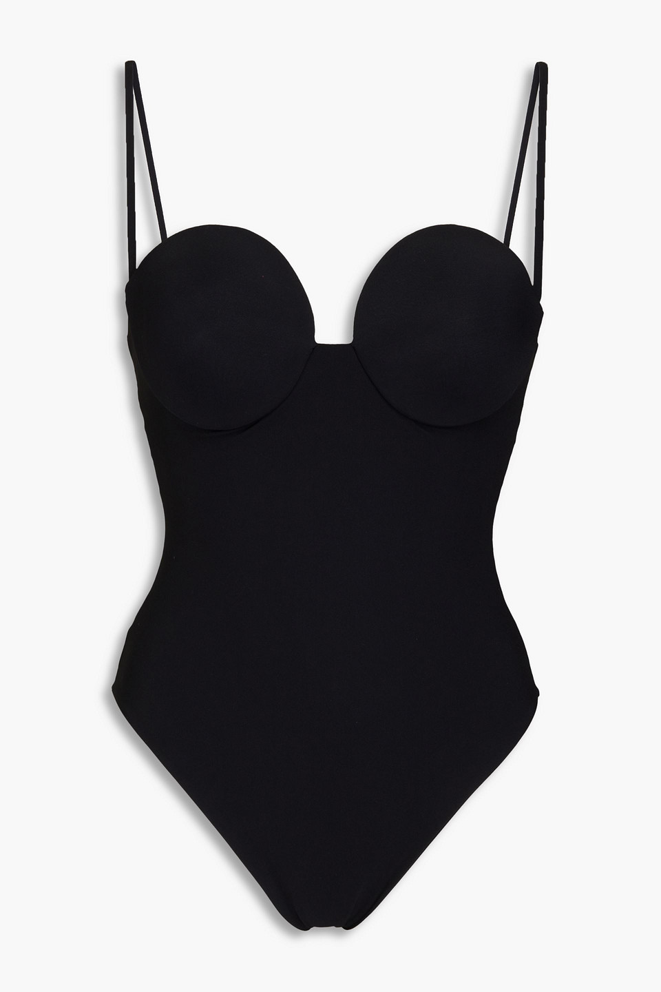 Magda Butrym Thin Shoulder Strap One-piece Swimsuit In Black