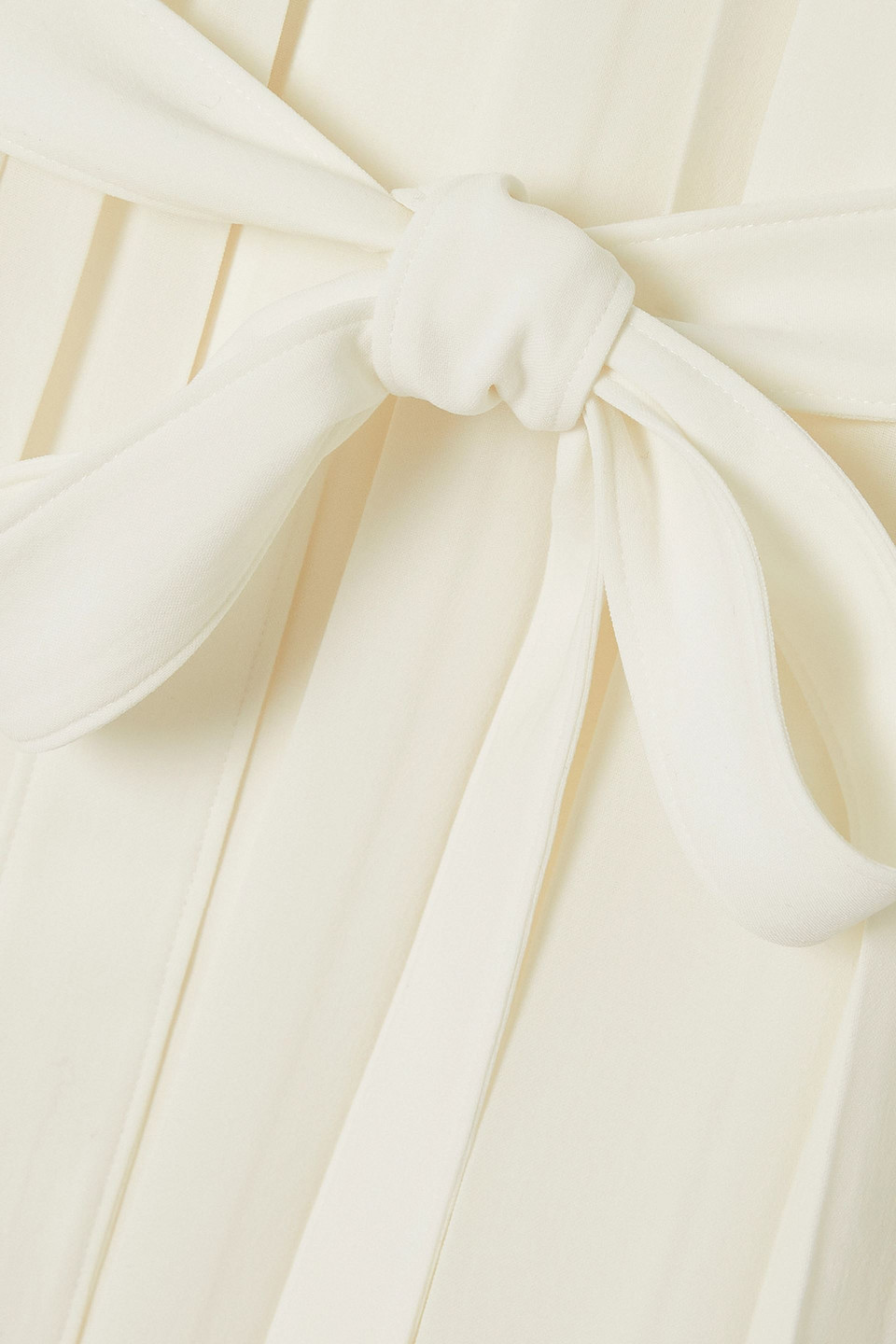 Joseph Davidge Pleated Crepe Midi Dress In Ivory