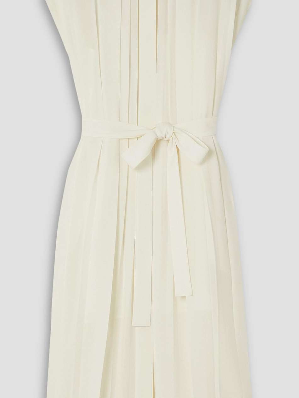 davidge pleated crepe midi dress