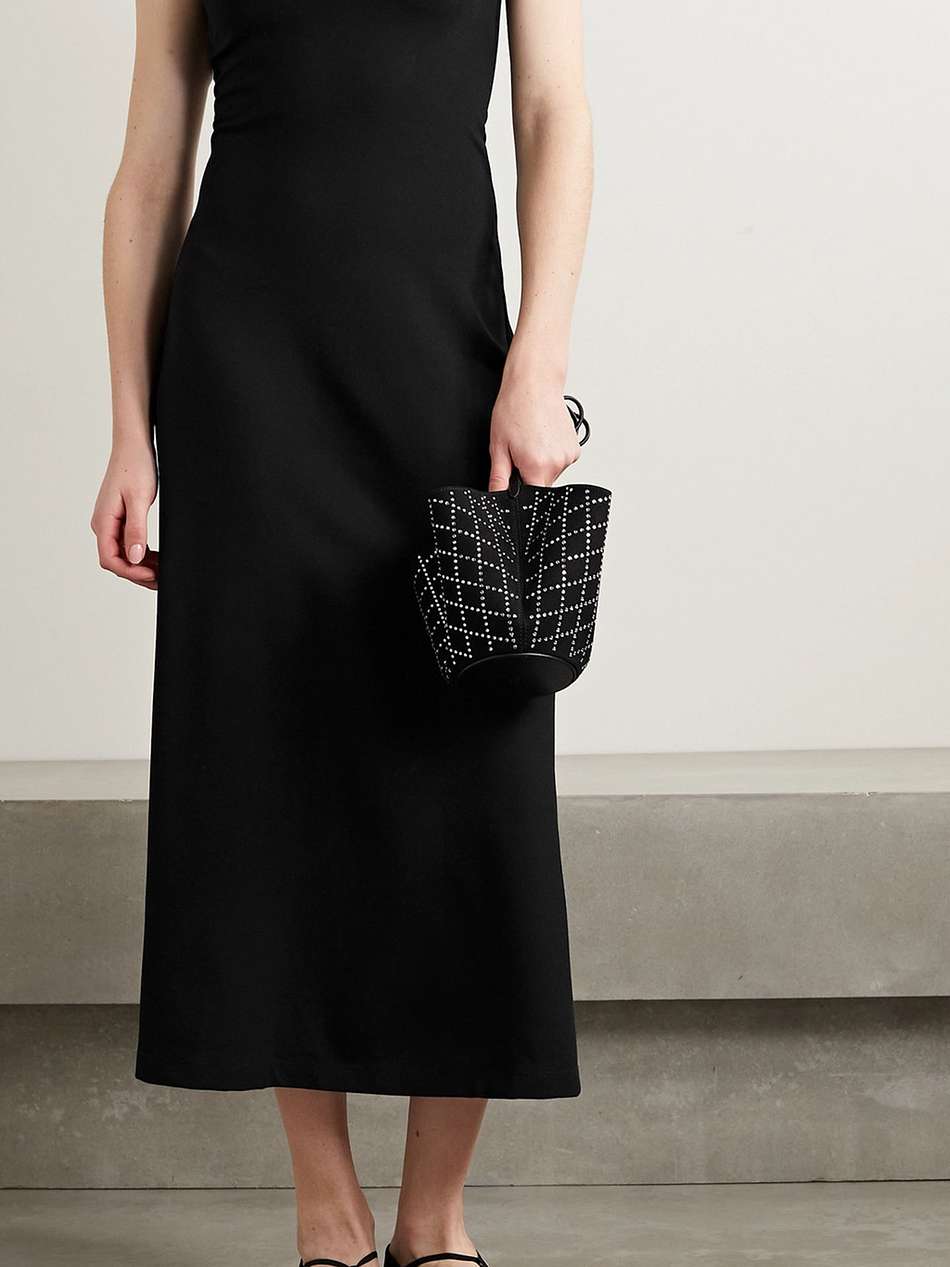 rio stretch-ponte midi dress