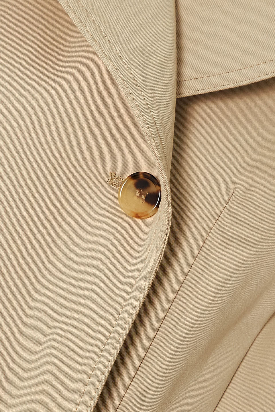 Totême Double-breasted Cotton-gabardine Jacket In Sand