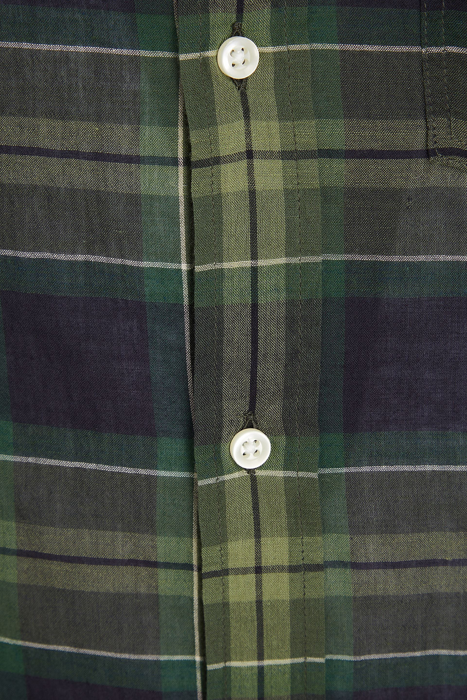 OFFICINE GENERALE CHECKED COTTON AND WOOL-BLEND SHIRT