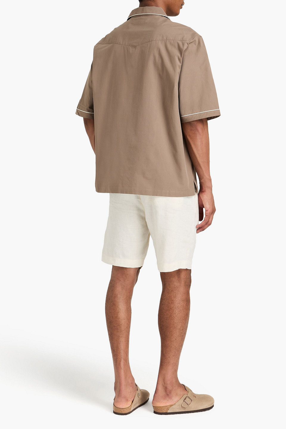 Officine Generale Sonnenbrille Mit D-rahmen Aus Azetat In Taupe