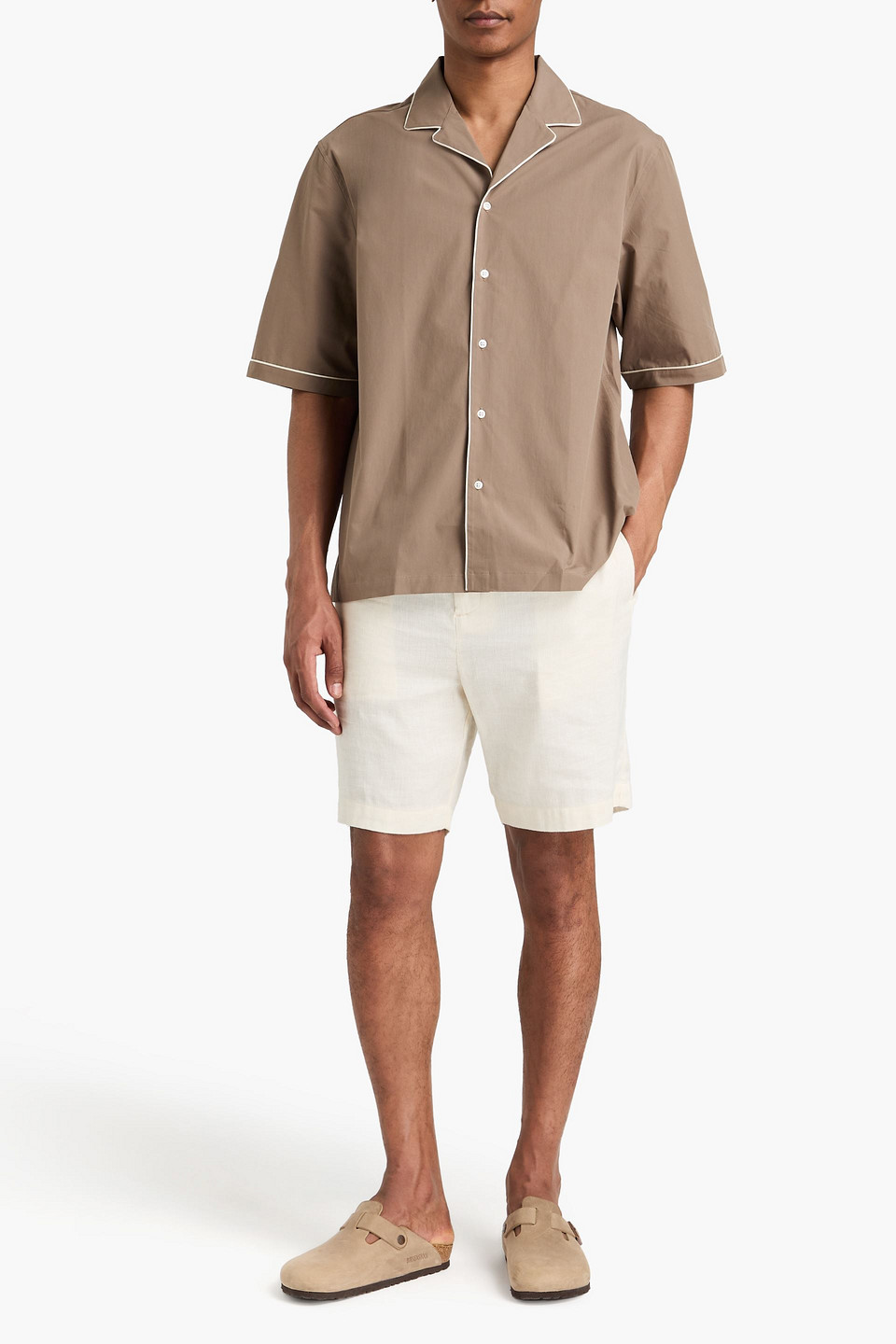 Officine Generale Sonnenbrille Mit D-rahmen Aus Azetat In Taupe