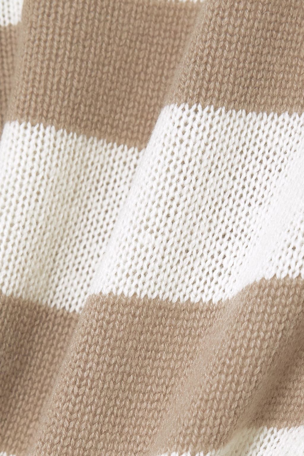 ALLUDE Striped wool and cashmere-blend sweater