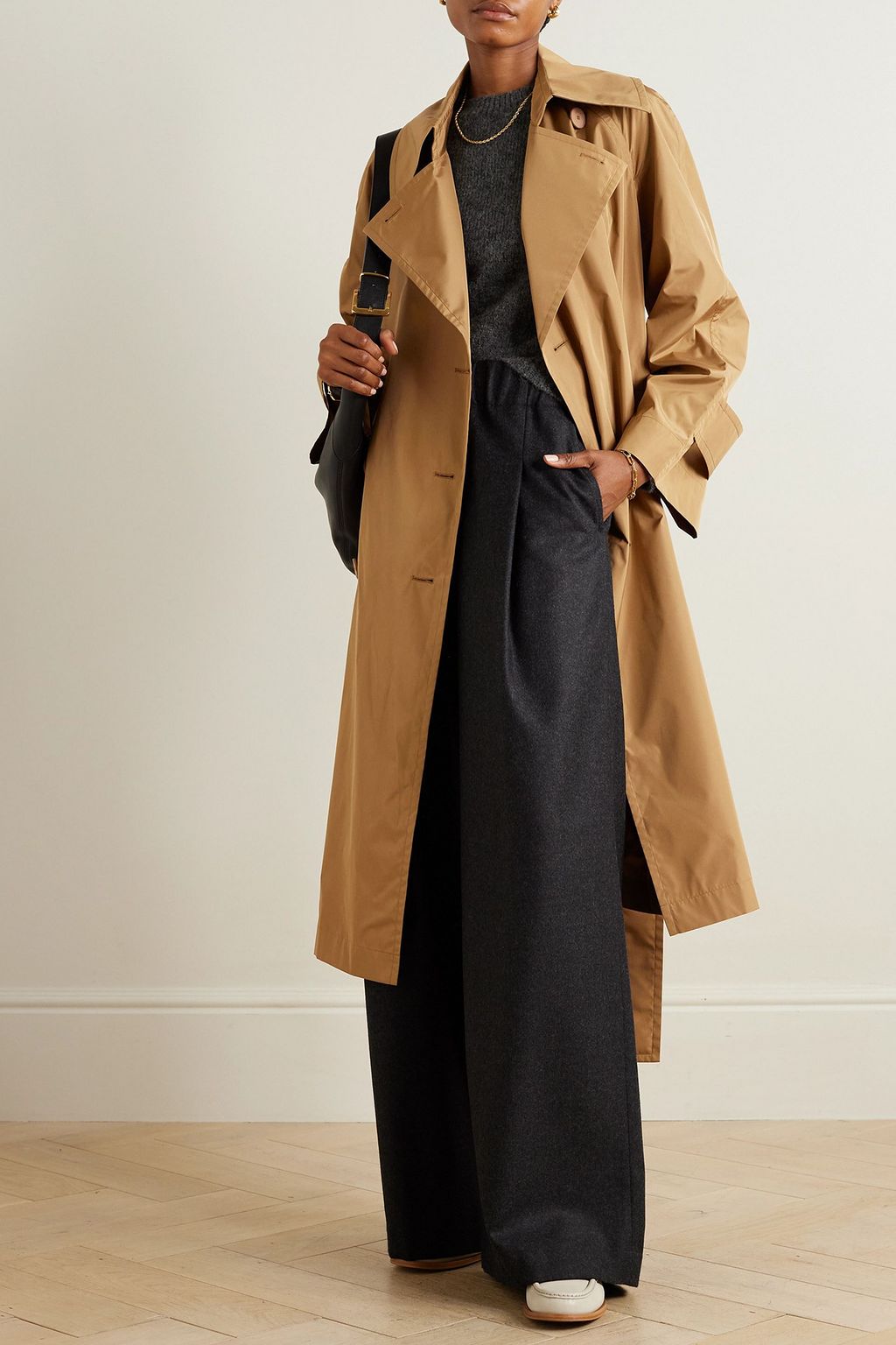 JOSEPH معطف ترنش Rainwear Chatsworth من قماش عازل بصفين من الأزرار وحزام