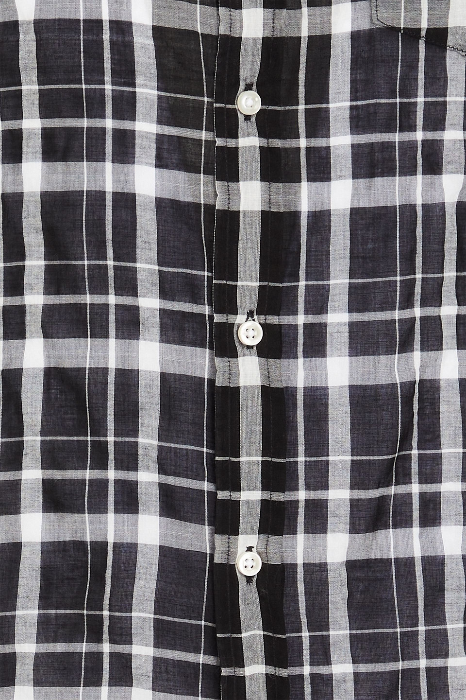 OFFICINE GENERALE CHECKED COTTON-BLEND SHIRT