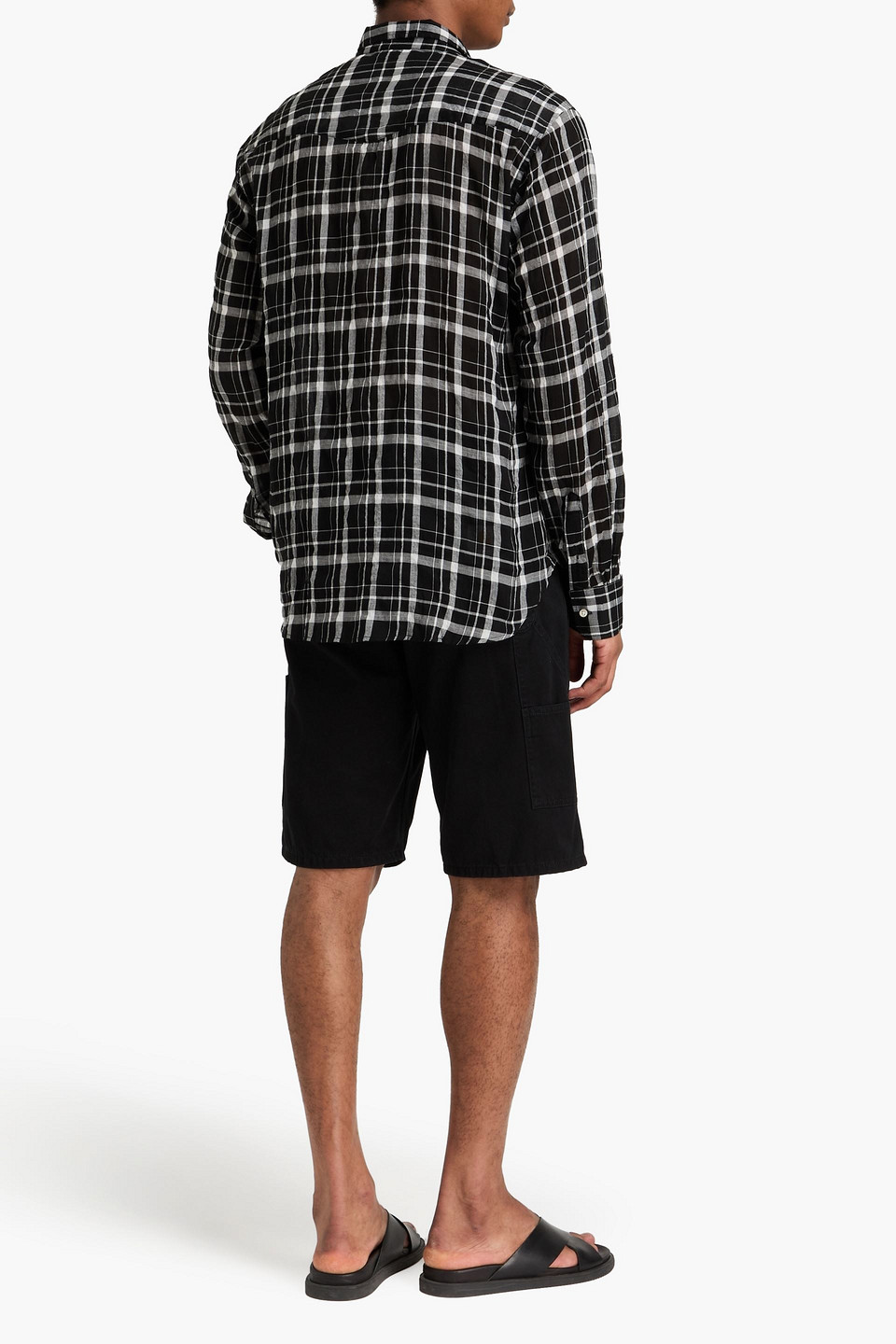 OFFICINE GENERALE CHECKED COTTON-BLEND SHIRT