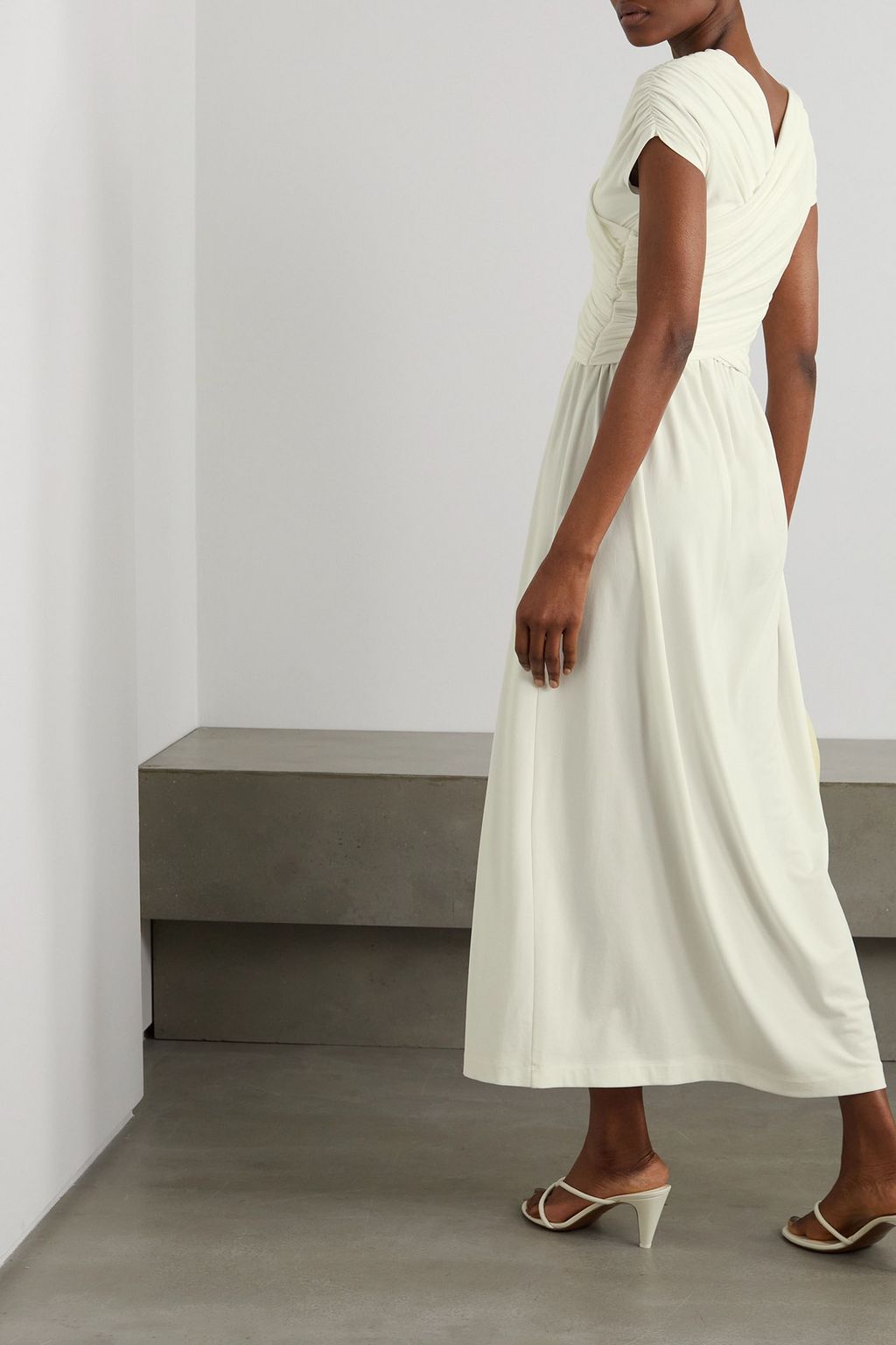 TOVE Freja ruched jersey midi dress
