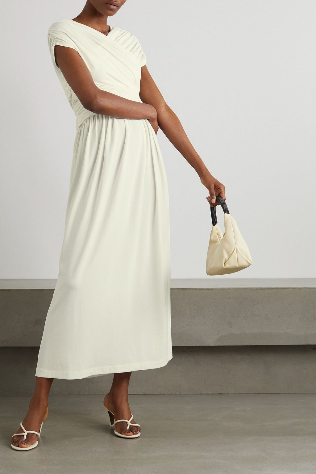 TOVE Freja ruched jersey midi dress