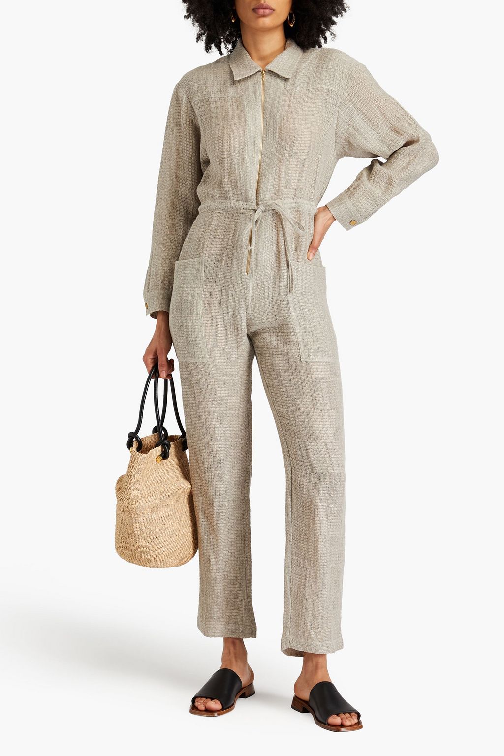 LE KASHA Jawadah linen-gauze jumpsuit