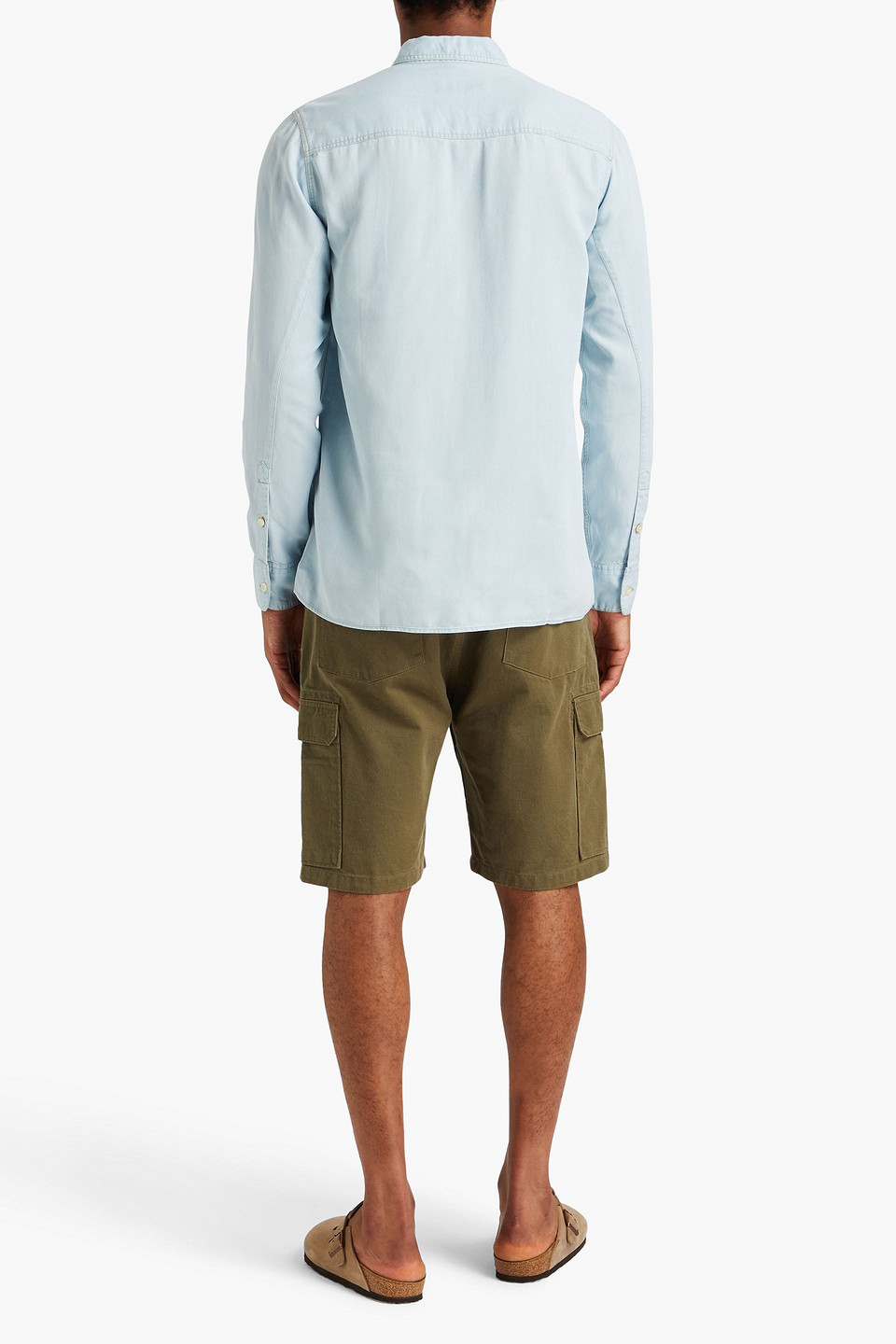 OFFICINE GENERALE LYOCELL-CHAMBRAY SHIRT
