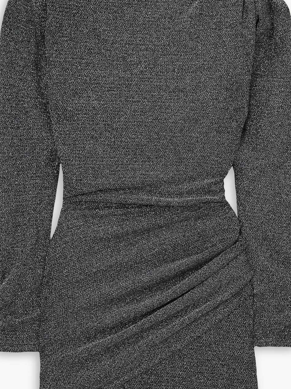 benedicte gathered metallic stretch-jersey mini dress