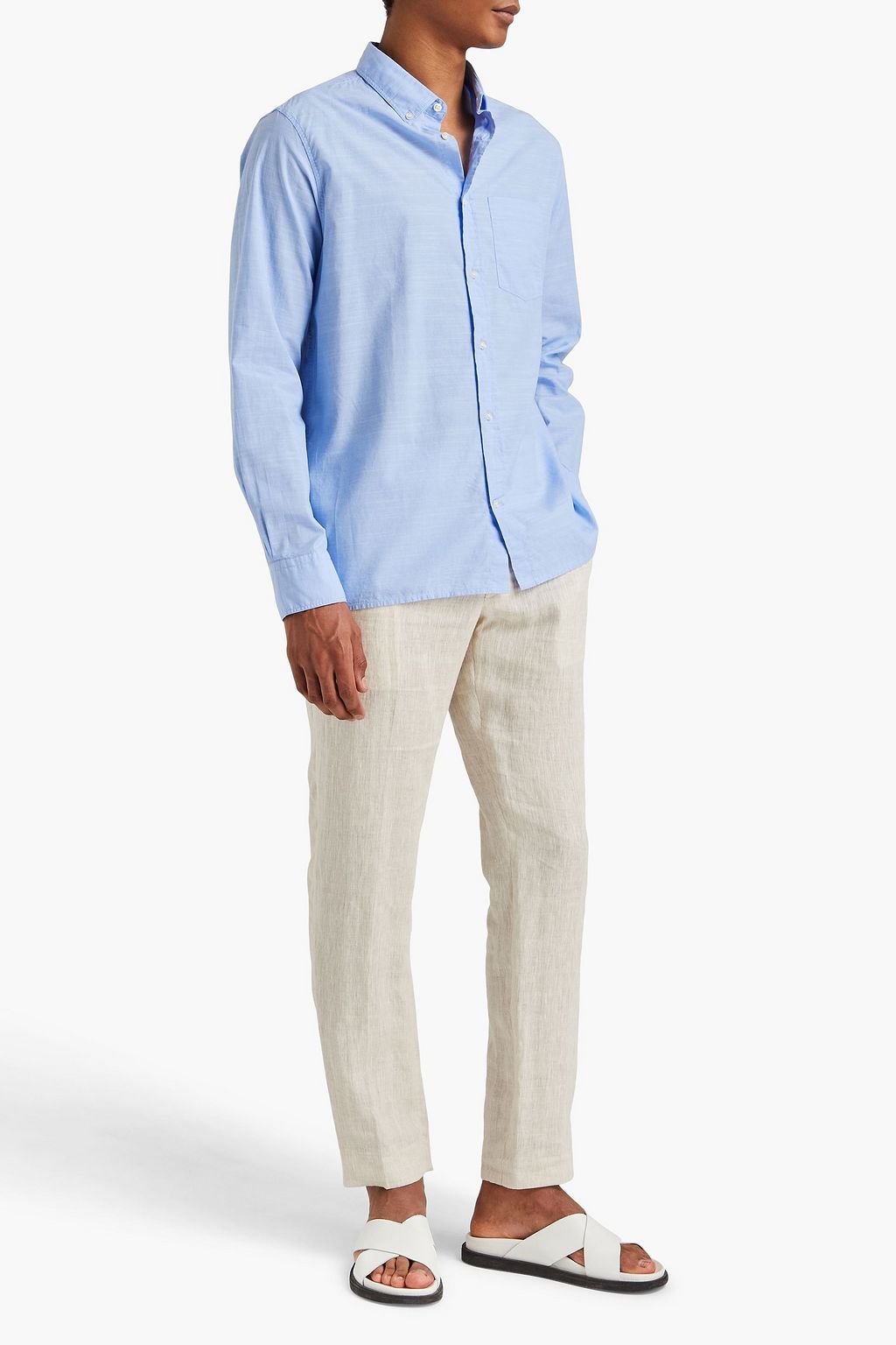 OFFICINE GÉNÉRALE Slub cotton shirt