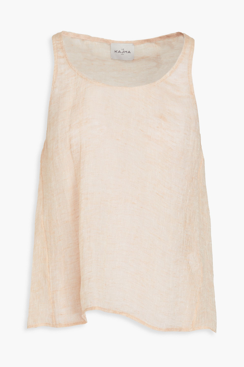 LE KASHA ELMINYA LINEN-GAUZE TOP