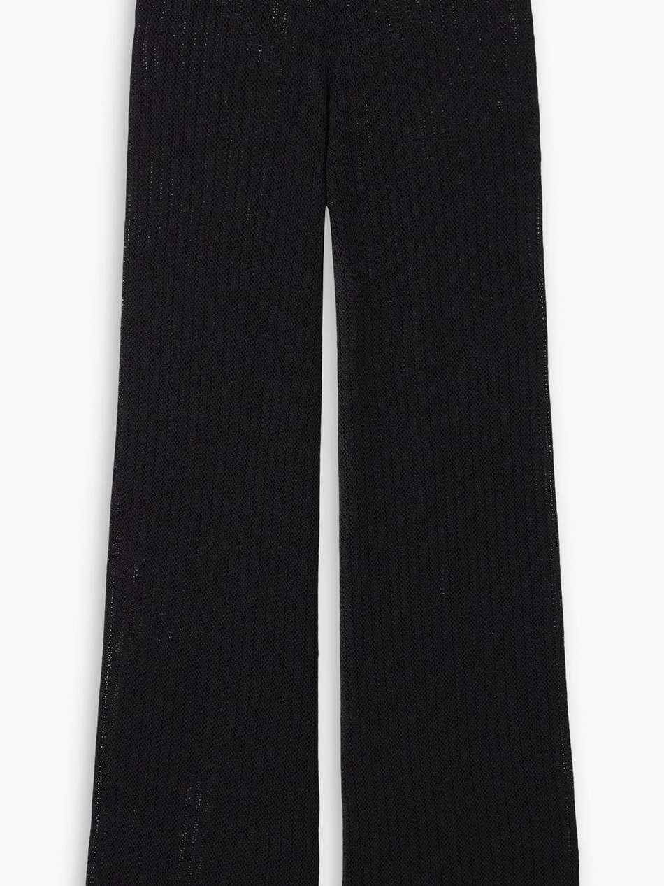 jasmine pointelle-knit flared pants