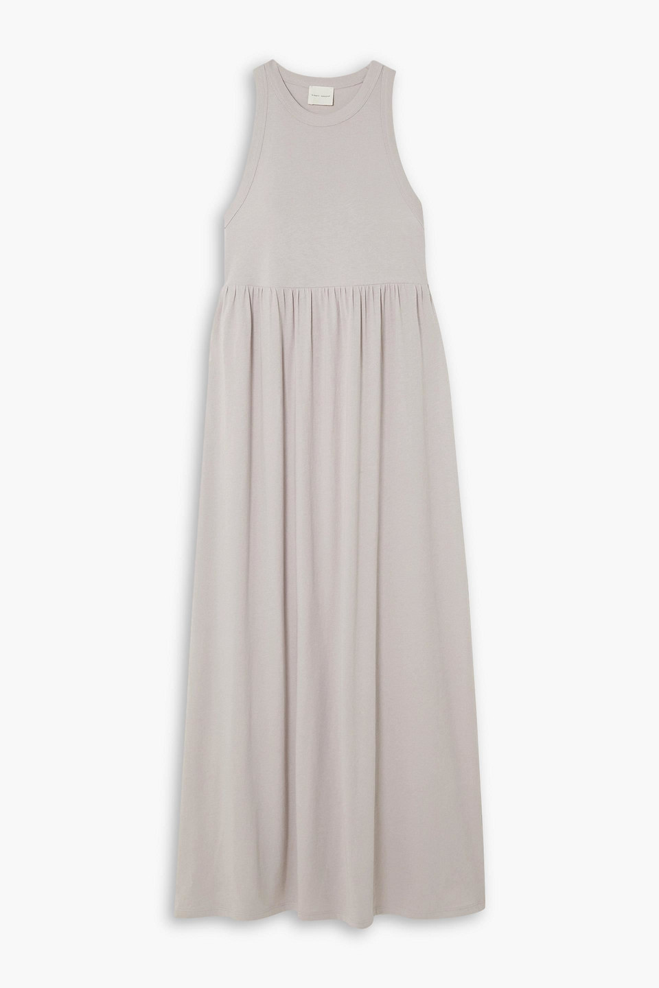 jersey dress TENA - Sleeveless jersey dress with side tie and ruffle details