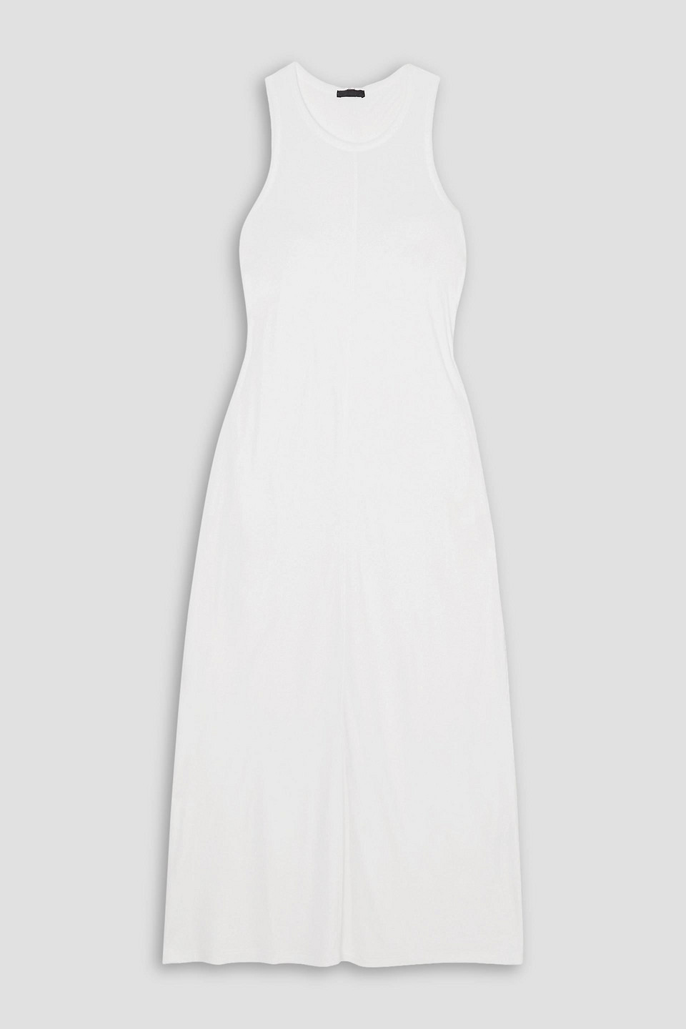 Atm Anthony Thomas Melillo Pima Cotton Mixed Media Sleeveless Maxi Dress In White