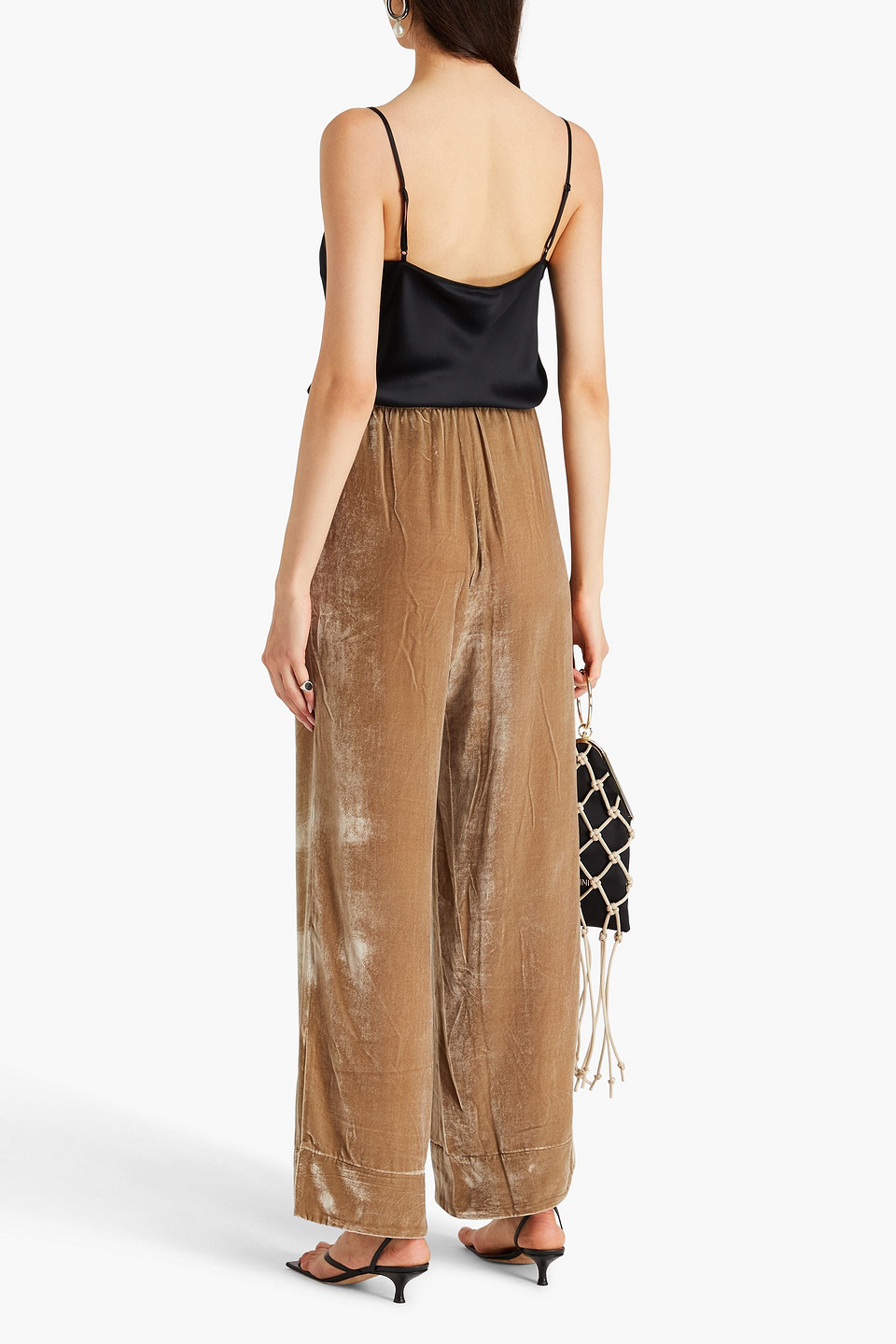 LE KASHA NADINE STRITTMATTER CAMUSFA VELVET WIDE-LEG PANTS