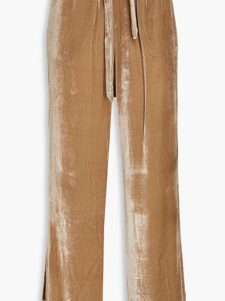 + nadine strittmatter camusfa velvet wide-leg pants
