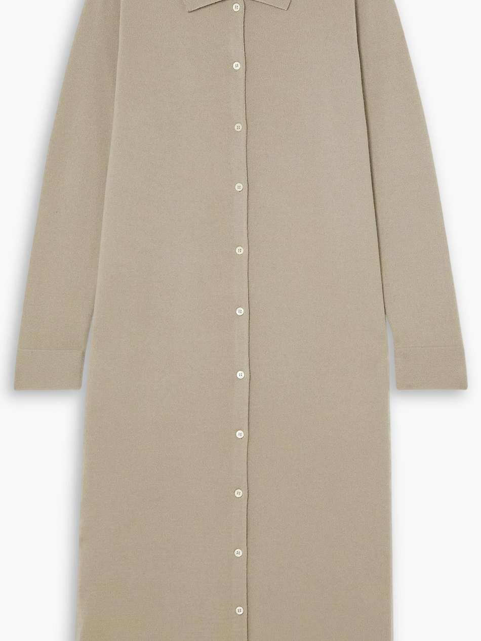 madeleine cashmere maxi shirt dress