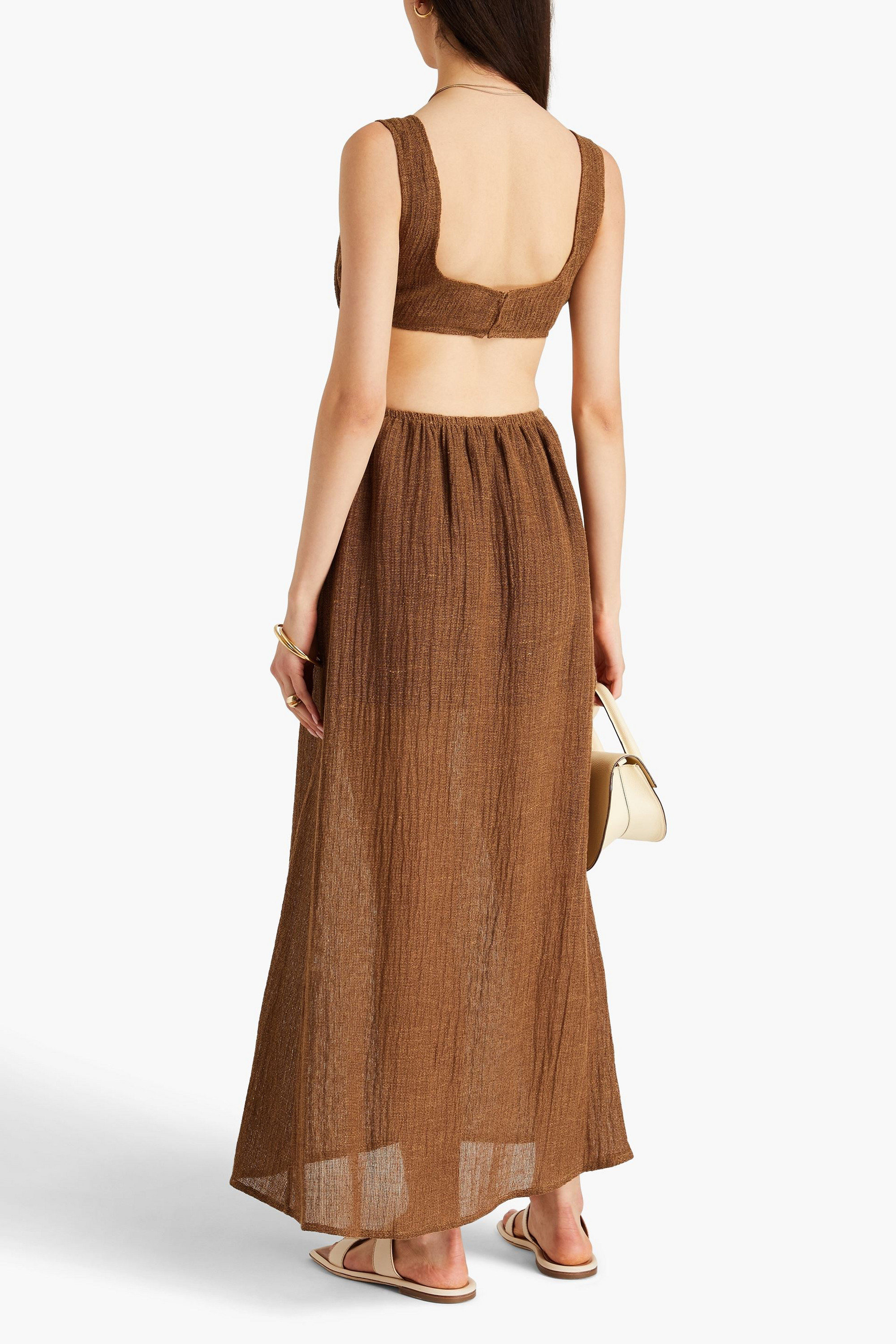 Le Kasha Dessouk cutout linen-gauze maxi dress thumbnail
