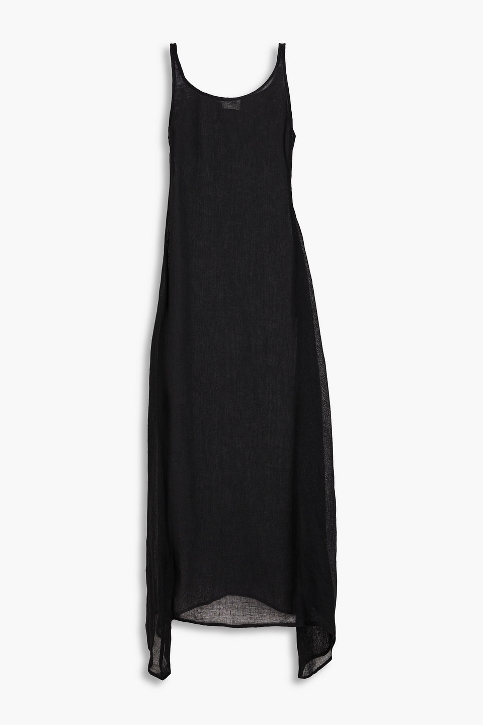 Le Kasha Idfa Linen-gauze Maxi Dress In Black