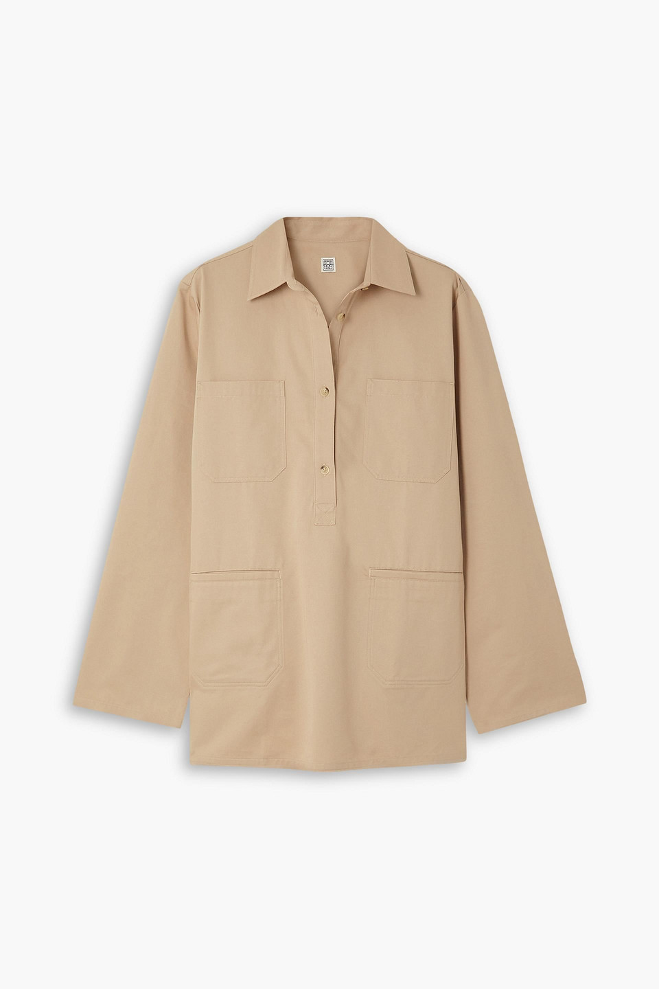 Totême Organic Cotton-twill Shirt In Beige
