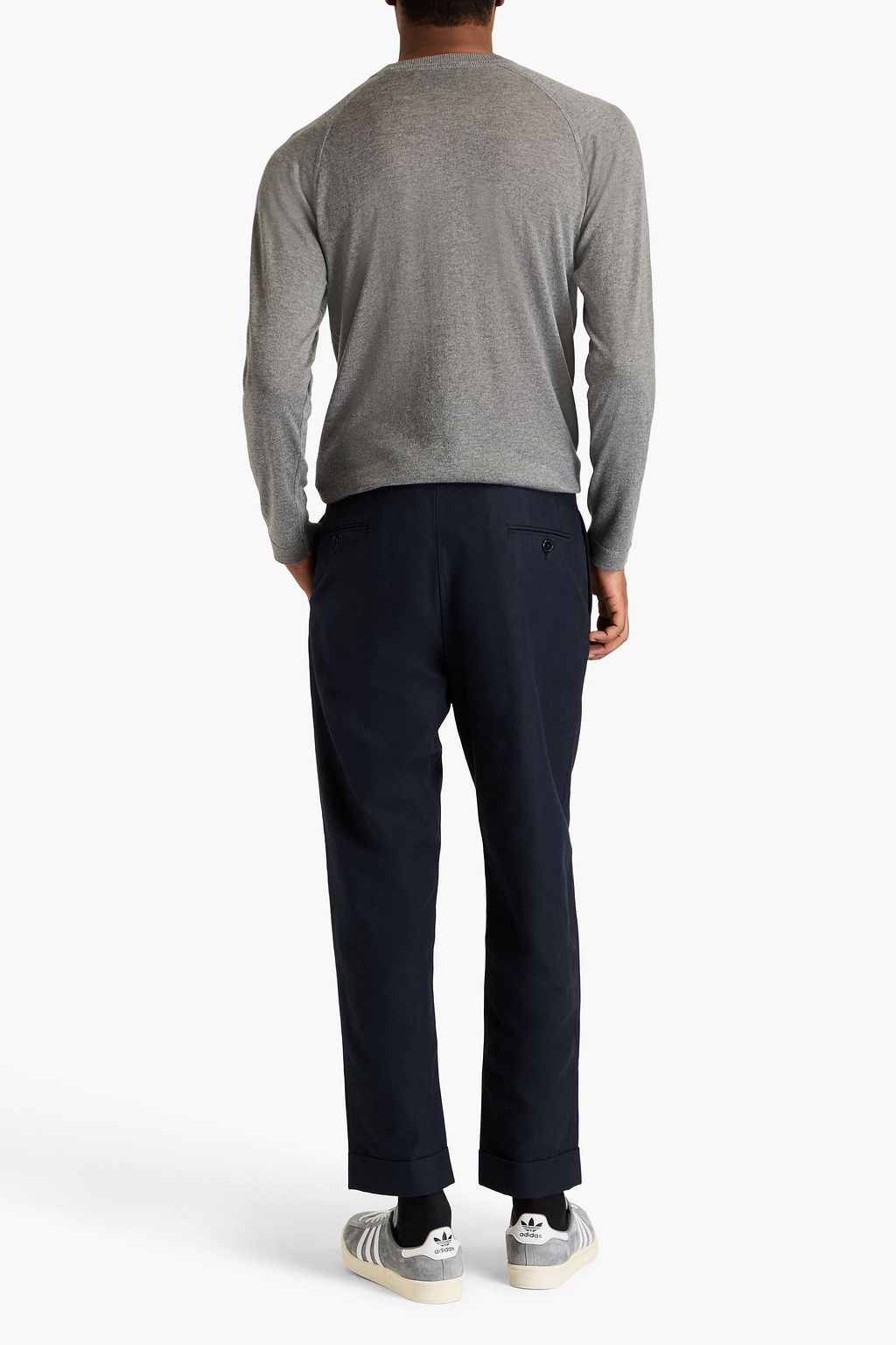 OFFICINE GÉNÉRALE クレープ クロップド ストレートレッグパンツ