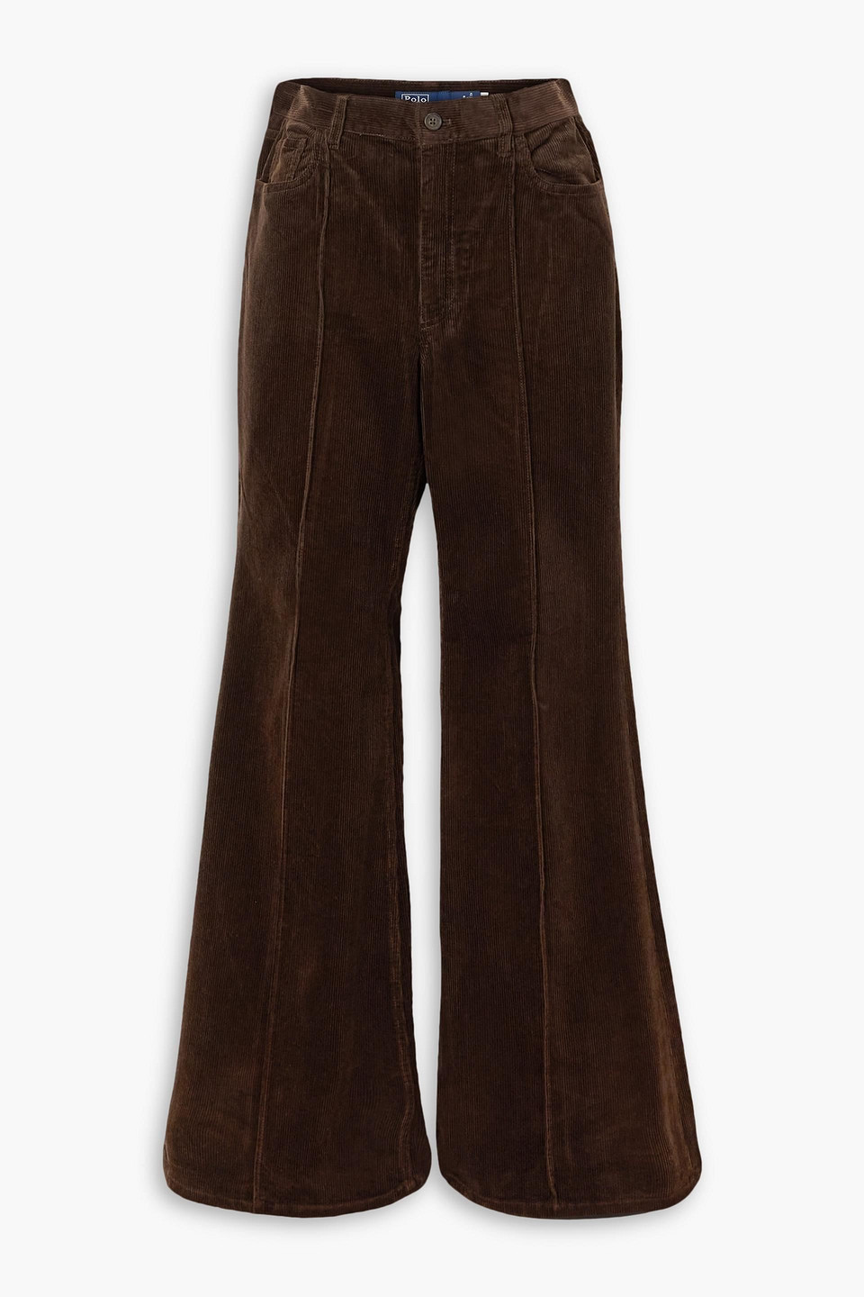 Polo Ralph Lauren Cotton-corduroy Flared Pants In Brown