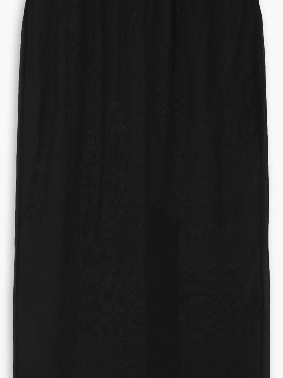 silk-chiffon midi skirt